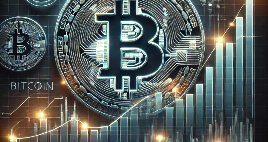 Bitcoin price chart showing growth nearing $100,000