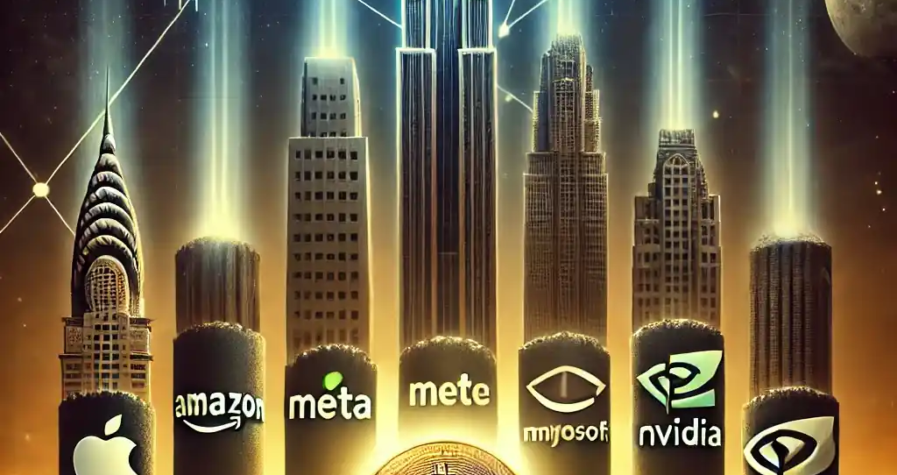 A digital illustration of Bitcoin replacing Tesla among tech giants in a symbolic investment portfolio.