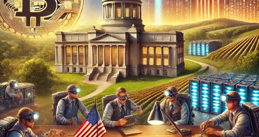 Illustration numérique symbolique du Kentucky adoptant une législation favorable au Bitcoin, avec le Capitole de l'État et un symbole Bitcoin intégré.