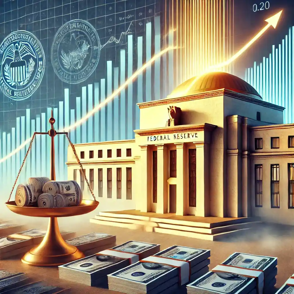 Illustration symbolique de la reprise financière de la Réserve fédérale américaine en 2025.