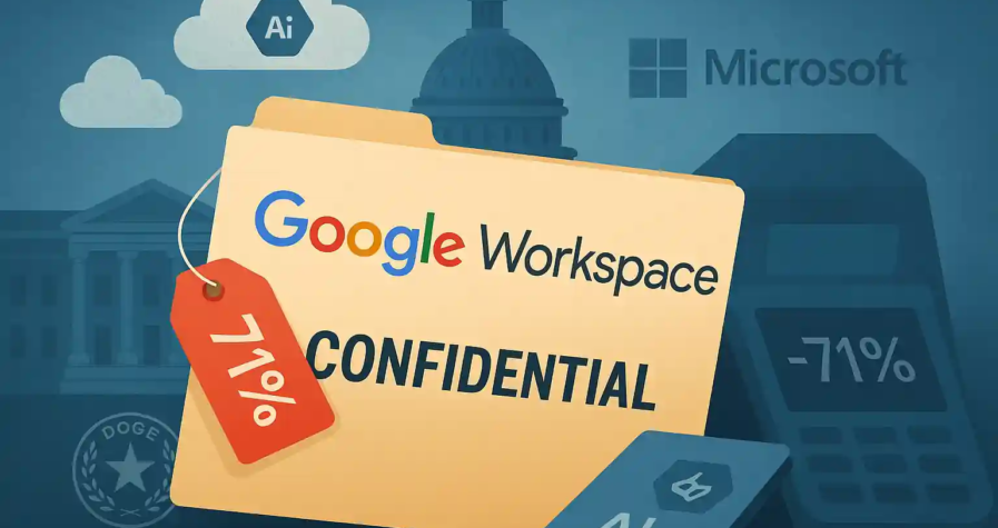 Google Workspace offers a 71% discount to U.S. federal agencies, challenging Microsoft in government software procurement.