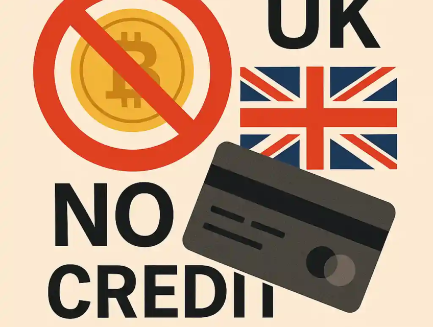 Illustration d’une interdiction d’acheter des cryptomonnaies par carte de crédit au Royaume-Uni