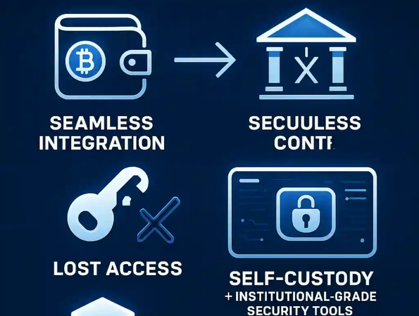 Infographic visualizing Backpack’s unified crypto wallet-exchange model with key features like lost access recovery, proof-of-reserves, and Layer-2 scalability.
