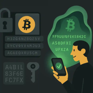 Illustration comparant portefeuille Bitcoin transparent et solution de paiements silencieux avec effet de confidentialité.