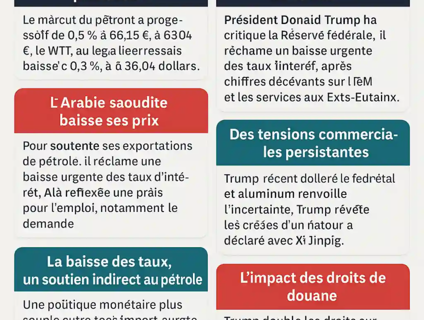 Infographie sur la résilience des prix du pétrole malgré l’augmentation de la production, les pressions politiques et les incertitudes géopolitiques